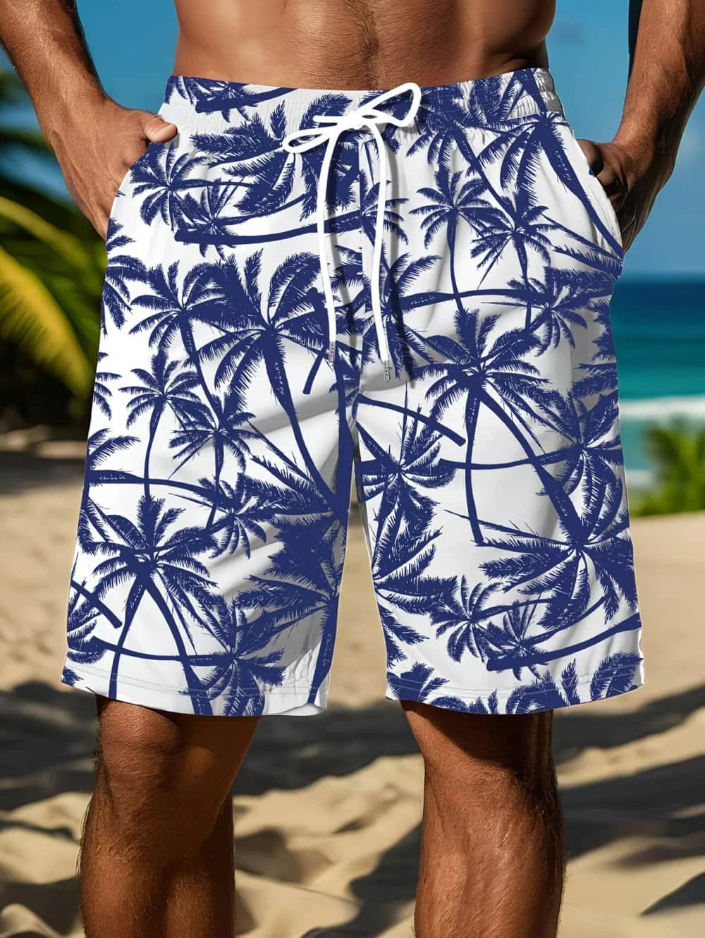 2026 Men's Summer Short Beach Vacation Hawaiian 3D Printed Shorts Men Y2k Graphic Short Pants Male Breathable Swim Loose Shorts