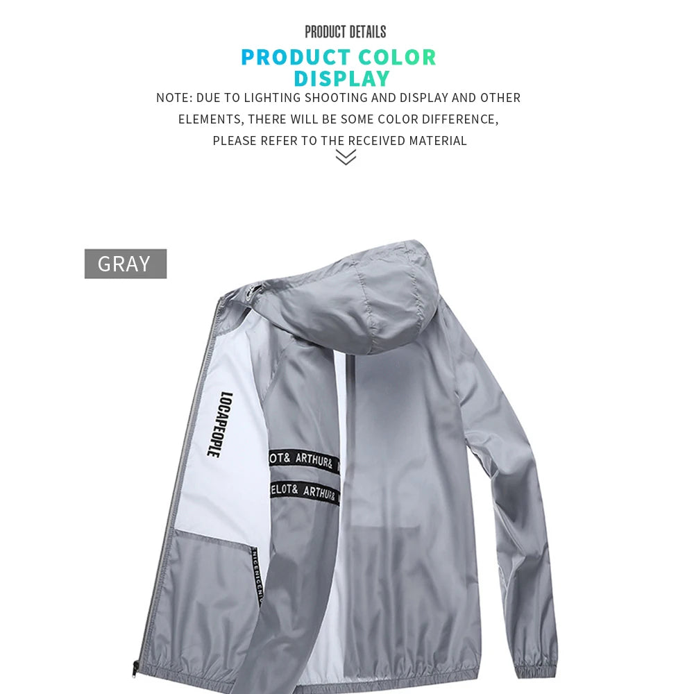 Ultrathin Waterproof Sunscreen Clothes Summer Quick-Dry Bicycle Jacket Men Running Camping Breathable Coat Thin Jacket