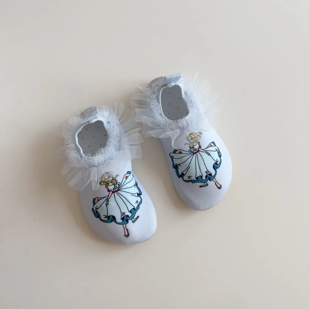 2026 Summer Children Swimming Shoes Cartoon Printed Non-slip Quick-Dry Boys Girls Beach Water Playground Sandals Shoes