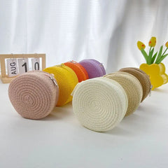 Coin Purse Straw Straw Bag Shell Shape Handmade Summer Beach Bag Handbag Kid Children