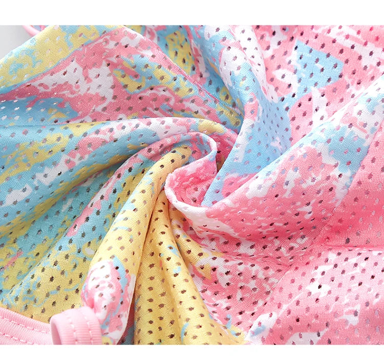 Korean Style Children's Swimming Suit Separate Quick Dry Sun Protection Baby Girl Boy Swimming Costume Set for Toddlers And Kids
