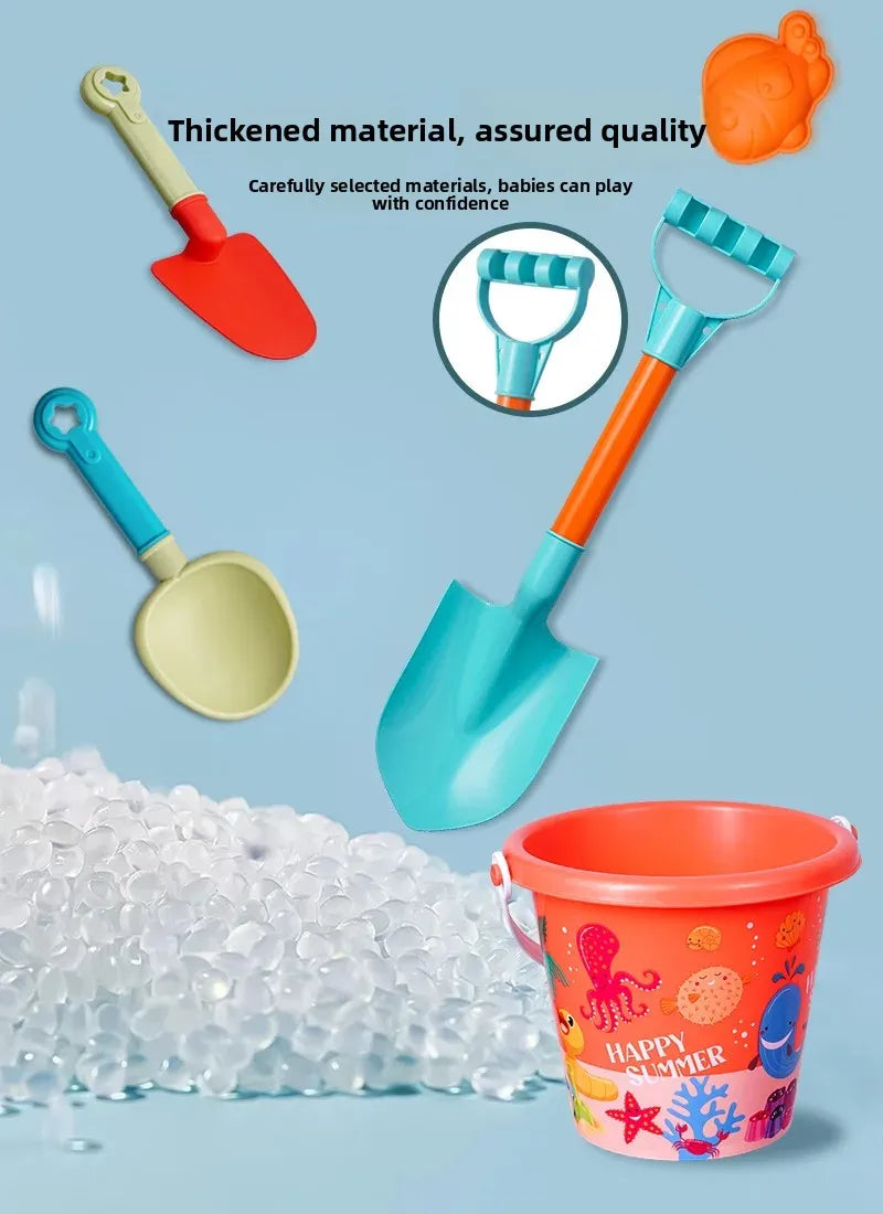 14/16 PCS Beach Toys for Kids Sand Toys Set for Toddlers Sandbox Toys with Bucket Shovel Rake Set Summer Outdoor Children Gifts