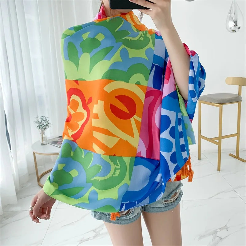 20 Styles 90x180cm Cotton Linen Summer Beach Dress Bikini Cover-ups Sarong Wrap Scarf Women Brazilian Swimsuit Bathing Cover Up