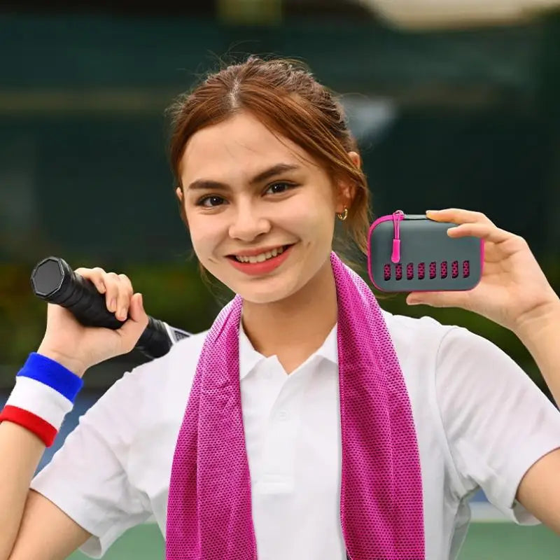 Camping Cooling Towels With EVA Case, Compact & Portable Travel Ice Towel Quick Dry Towels For Sports Gym, Hiking And Yoga