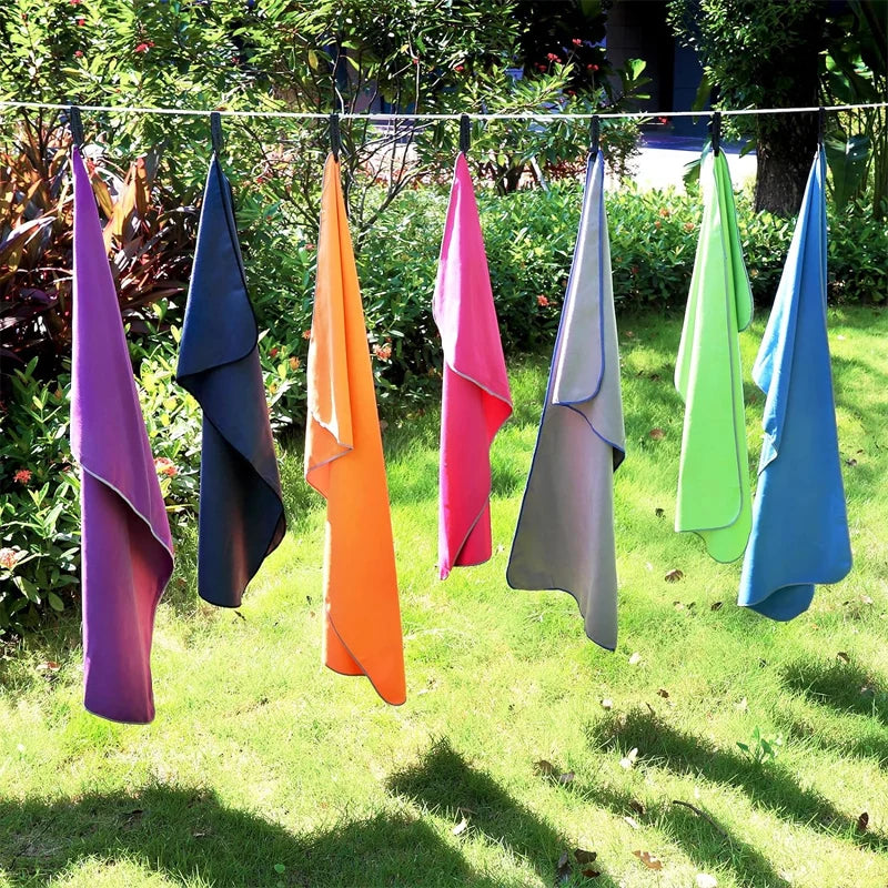 40x80/80x160CM Quick Drying Sports Towel Blue Gray Green Orange Swimming Gym Fitness Camping Running Beach Towel