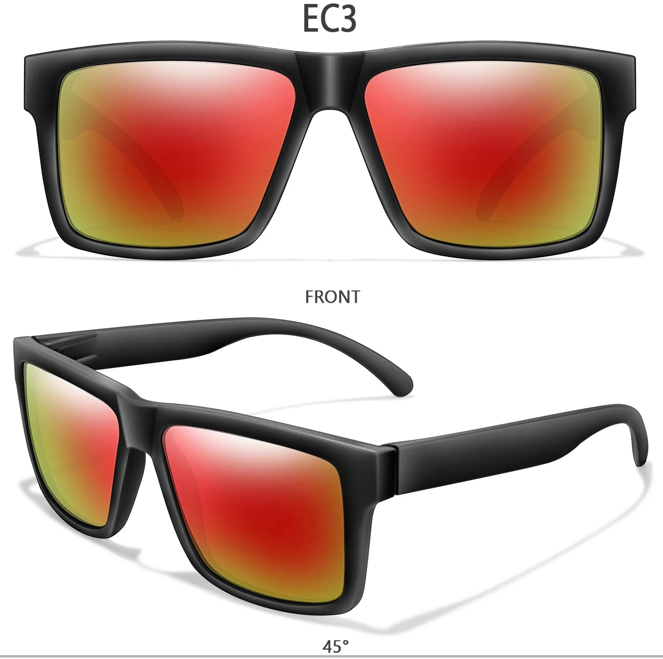 Luxury Square Vintage Polarized Cycling Sunglasses Men Women Fashion Travel Driving Fishing Sun Glasses Male Eyewear UV400