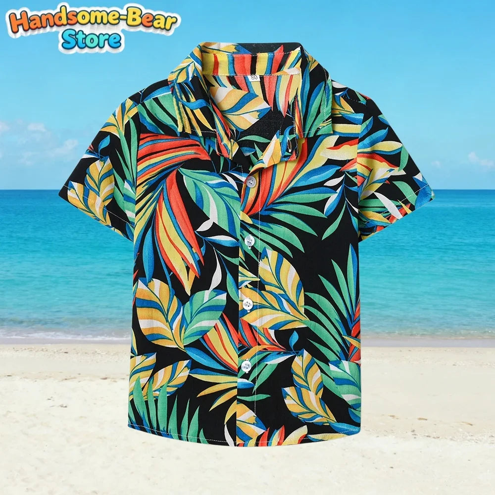 Hawaiian New Kids' Shirt Fashion Pattern 3D Print Shirt Summer Holiday Casual Harajuku t-Shirt Outdoors Simple Boys Girls Shirts