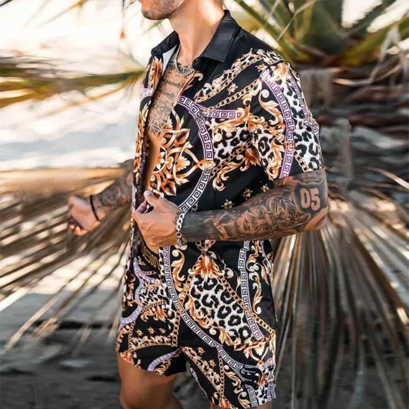 Hawaiian Shirt Sets 3D Printed Men's Casual Fashion Short Sleeves Shirts Oversized Beach Shorts Summer Streetwear Suits Clothing