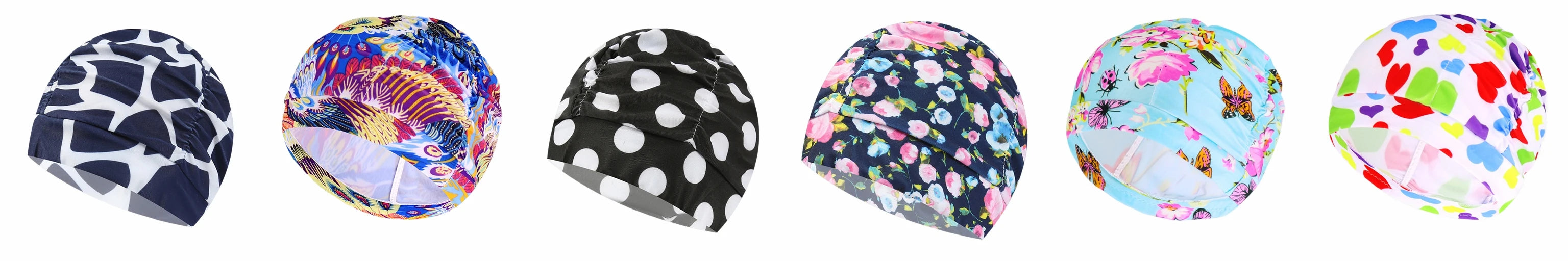 New Solid Color Long Hair Women Men Swim Pool Seaside Water Sports Elastic Pleated Nylon Fabric Bathing Swimming Caps Hat Turban