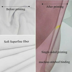 Soft Pastel Marine Style Light Pink Watercolor Shell Starfish Conch Repeat Print Quick Dry Vacation Beach Towel
