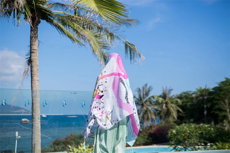 Fashions 90x180cm Twill Cotton Pareo Beach Cover-Ups Women Large Beach Dress Bikini Bathing Swimwear Cover Up Sarong Wrap Scarf