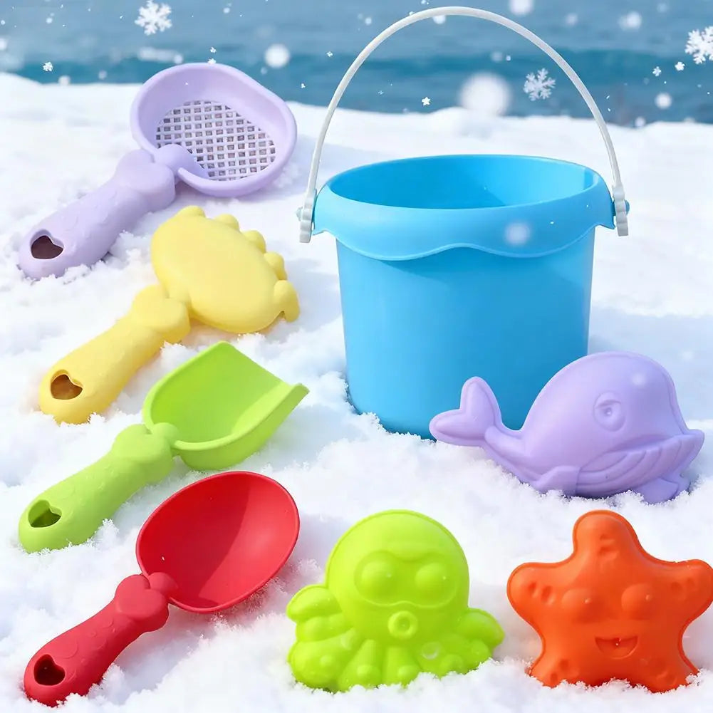 Children's Beach Toy Set, ATV, Sand Digging and Water Toy, Bucket, Hourglass, Shovel, Beach Sand Play Tool Toy