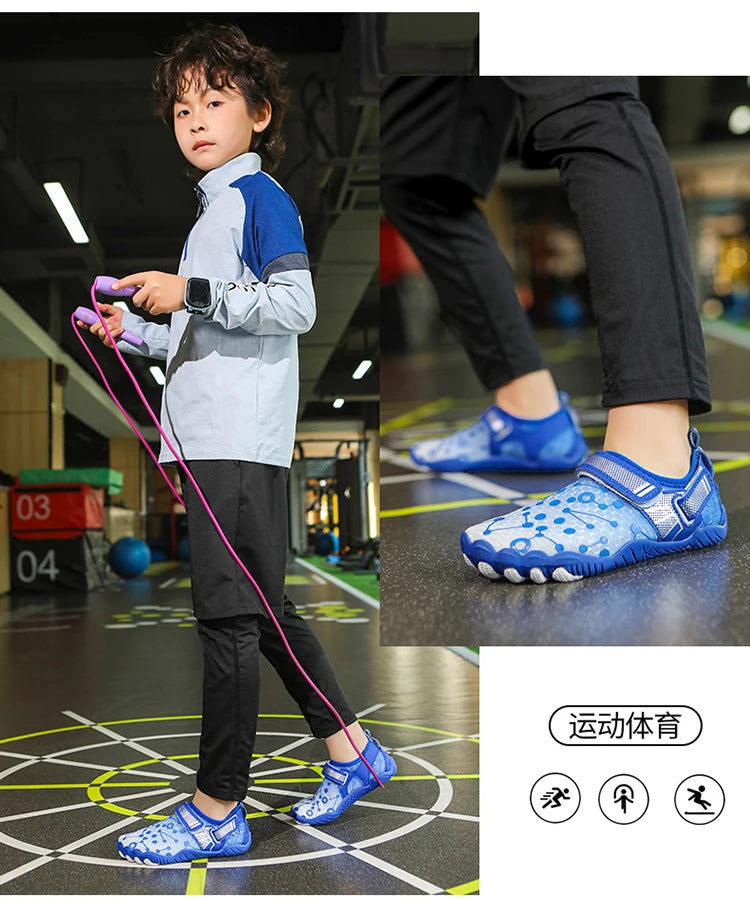 Water Shoes Children's Beach Shoes Quick-Drying Breathable Barefoot Swimming Water Shoes Outdoor Sneakers River Slippers Water S