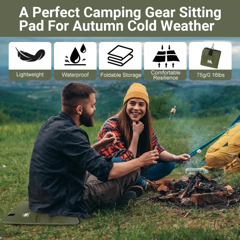 TARKA Foldable Outdoor Sitting Pad 600D Oxford Cloth Waterproof Beach Cushion Portable Hiking Camping Sitting Pad for Travel