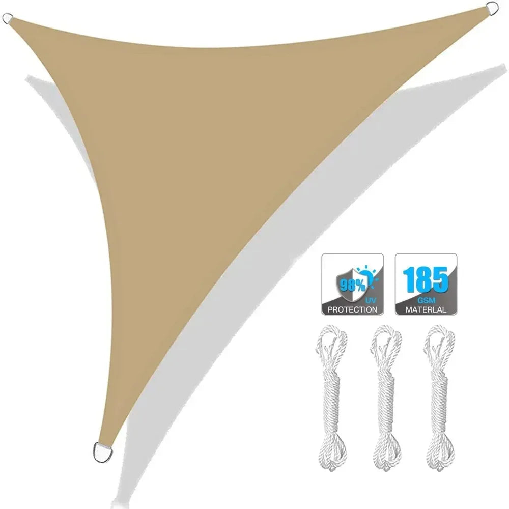 5x5x5/3x3x3M/2x2x2M Waterproof Triangle Sun Shade Sail Canopy For Outdoor Garden Patio Backyard Camping Tents Pool Shade Cloth