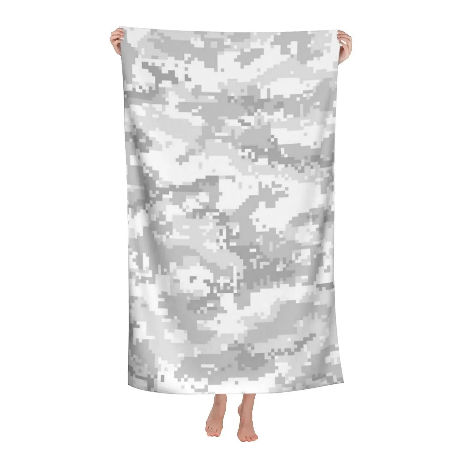 Camouflage Pattern Beach Towel Microfiber Soft Quick Dry Sand Free Towel Absorbent Large Bath Towel,Oversized Yoga Girls Boys