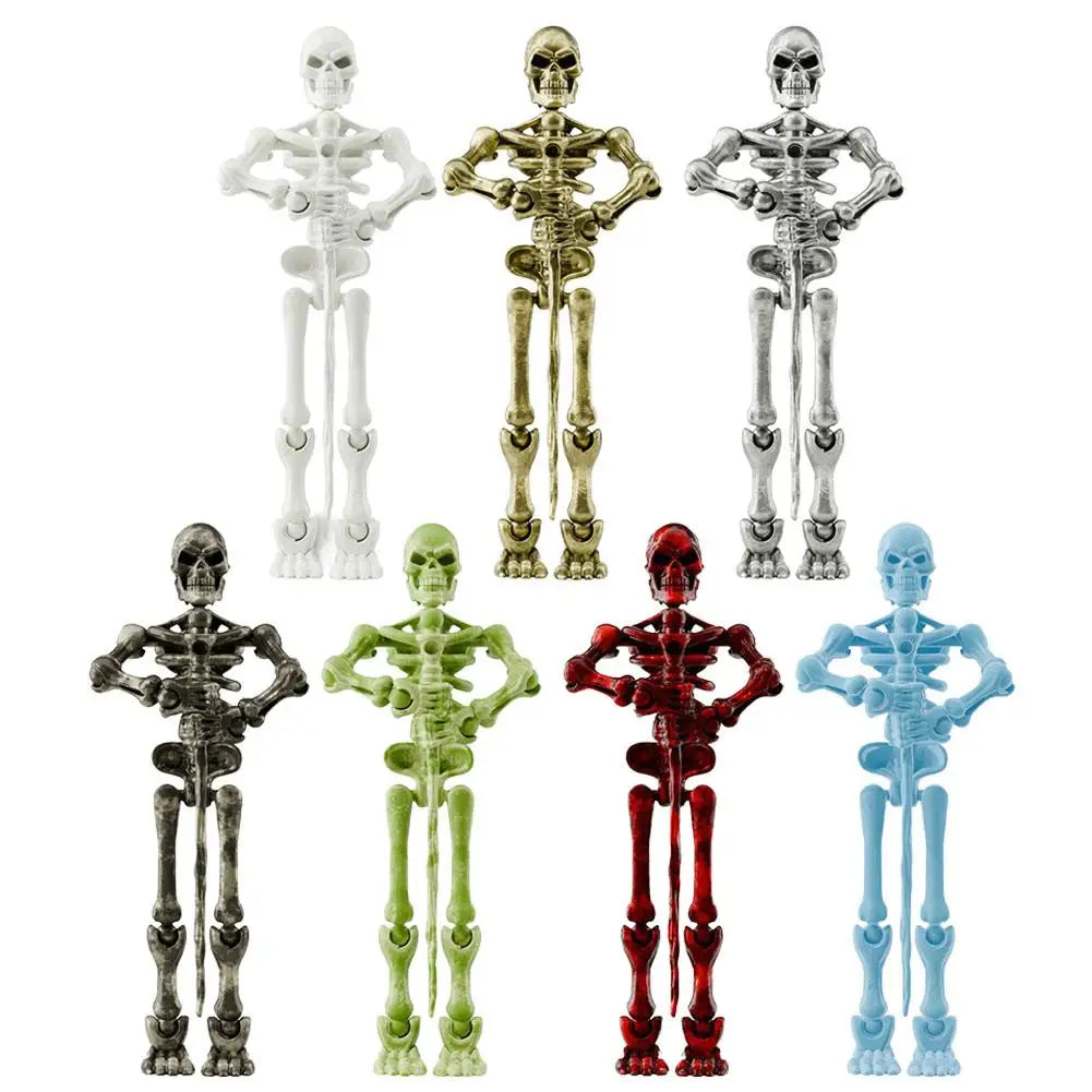 Halloween Magnetic Middle Ages Skeleton Posable Skeleton Human Shape Bones Halloween Haunted House Horror Props Skeleton Doll