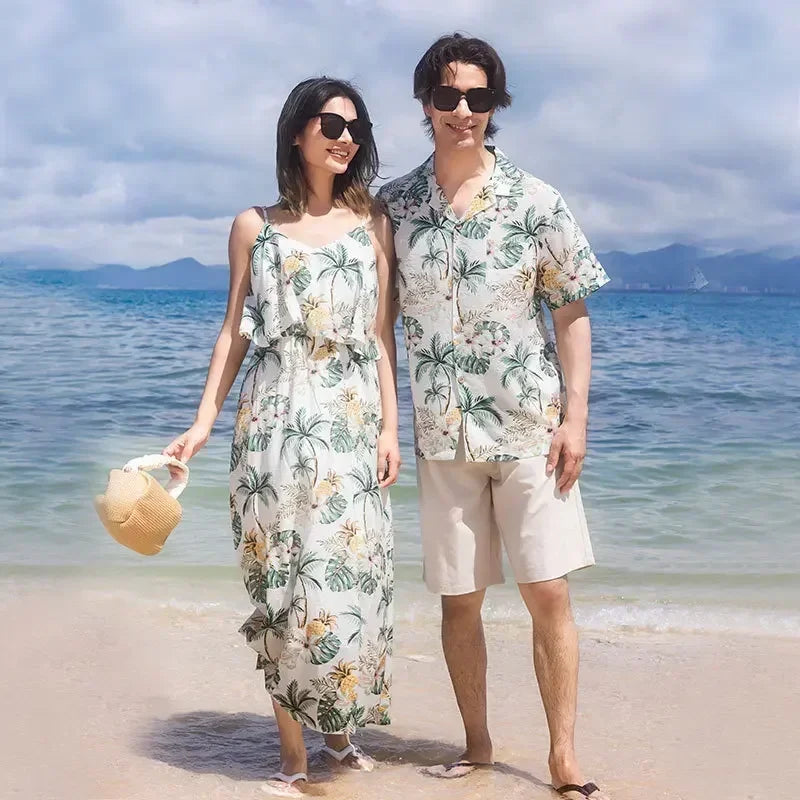 2025 Beach Family Matching Outfit Girl Dress Resort Couple Look Dad Son Sea Holiday Boy Clothes Vacation Mom And Daughter Summer
