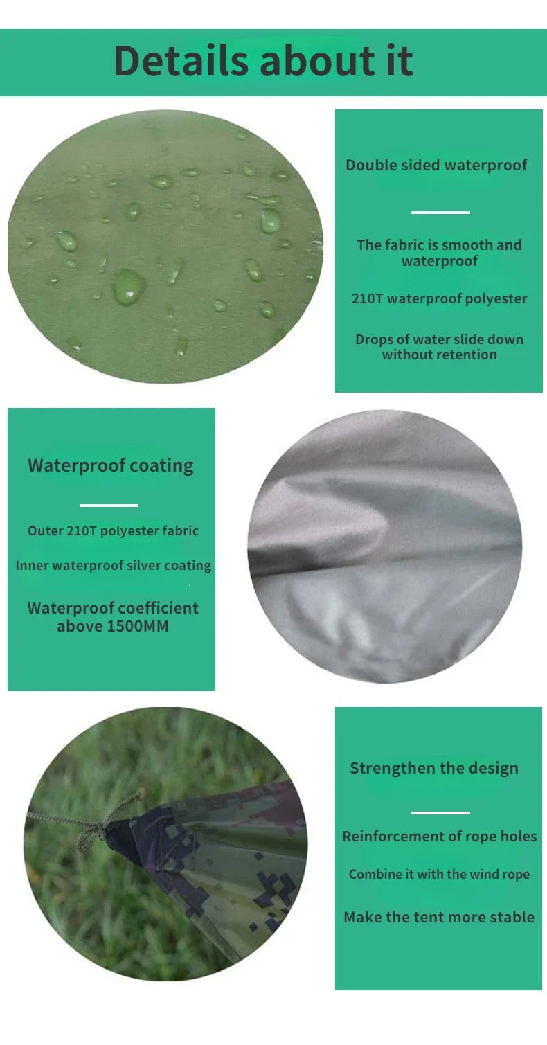 Awning Waterproof Tarp Tent Shade Ultralight Garden Canopy Sunshade Outdoor Camping Hammock Tourist Beach Sun Shelter