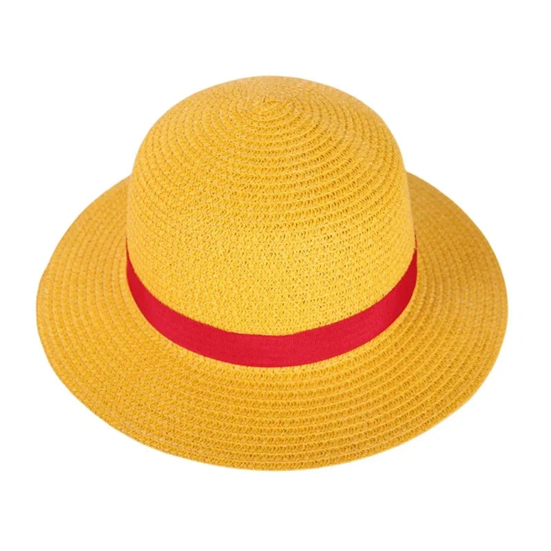 Luffy Straw Hat Anime Cosplay Prop Hat Role Play Performance Summer Beach Accessories Adult Unisex Sunshade Hat Halloween Gift