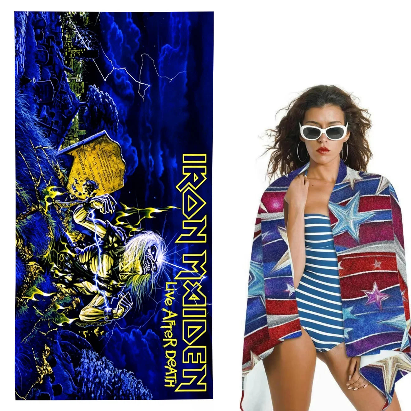 Iron Maiden Killers Album Microfiber Beach Towel Quick Dry Super Absorbent Sand Free Soft Oversized Bath Towels Gym Sports Towel