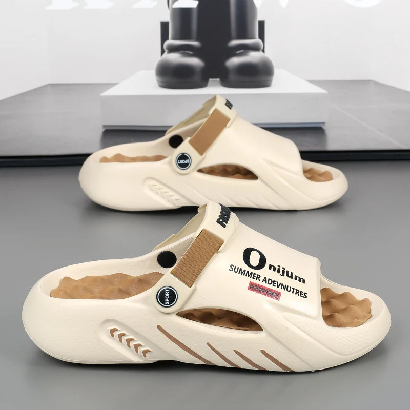 Men Slippers New Summer EVA Soft-soled Platform Slides Sandals Indoor Outdoor Walking Beach Shoes Flip Flops Mens Shoes