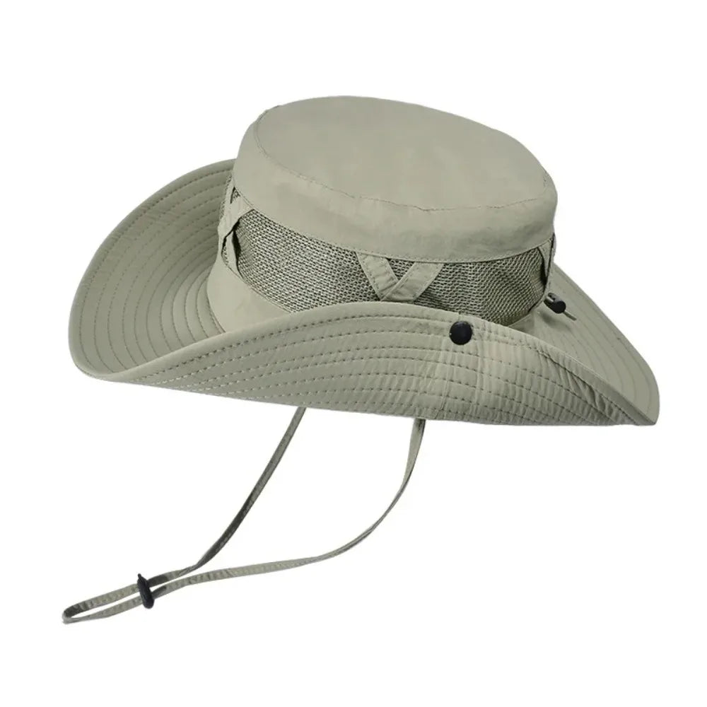 Men's 100% Nylon Fisherman Hat Spring/Summer Big Eaves Breathable Sunshade Sunscreen Fishing Cap