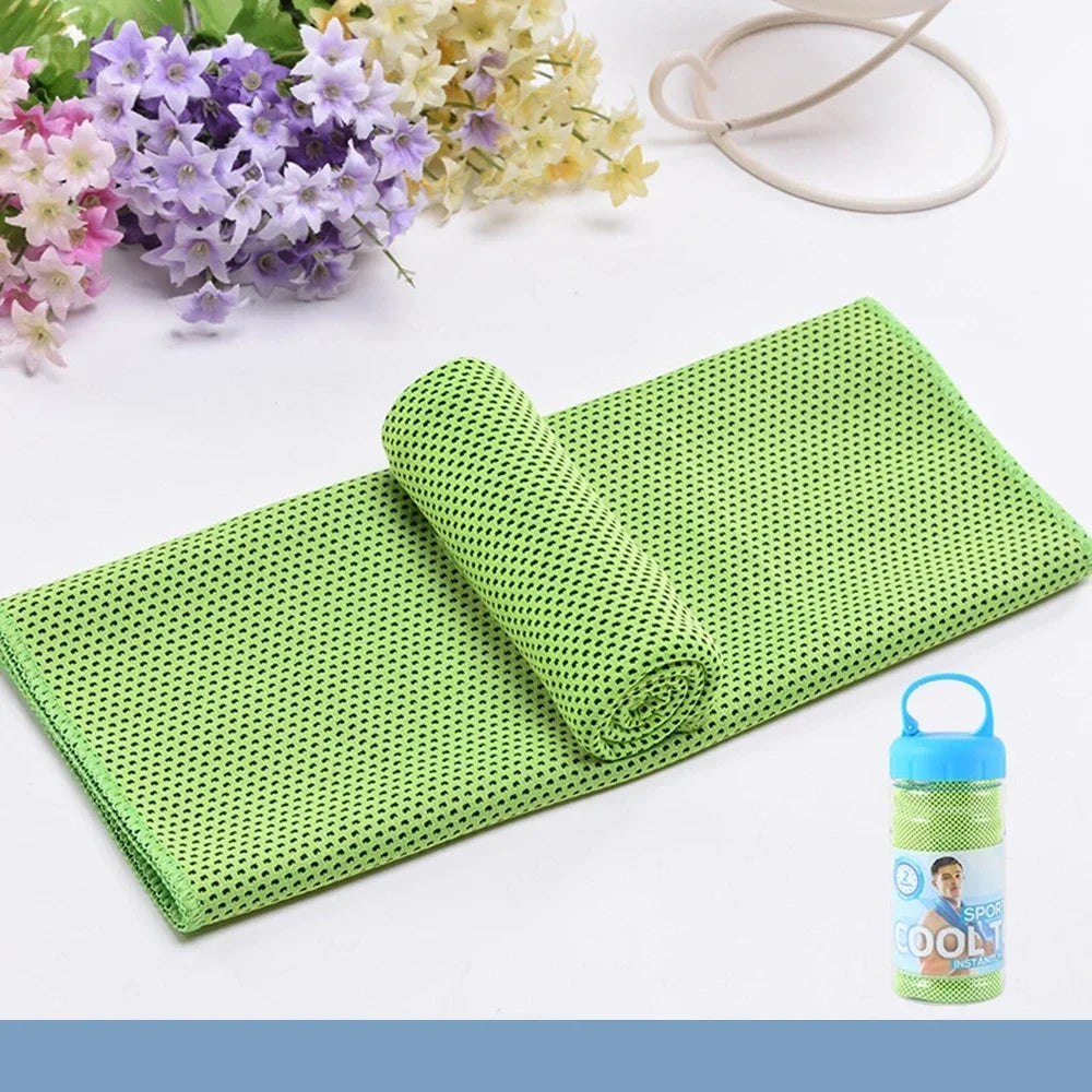 2pc Portable quick-dry Cooling Towels Microfiber Ice Towel Breathable Soft Chilly Towel for Yoga Sport Gym Workout Fitness Towel
