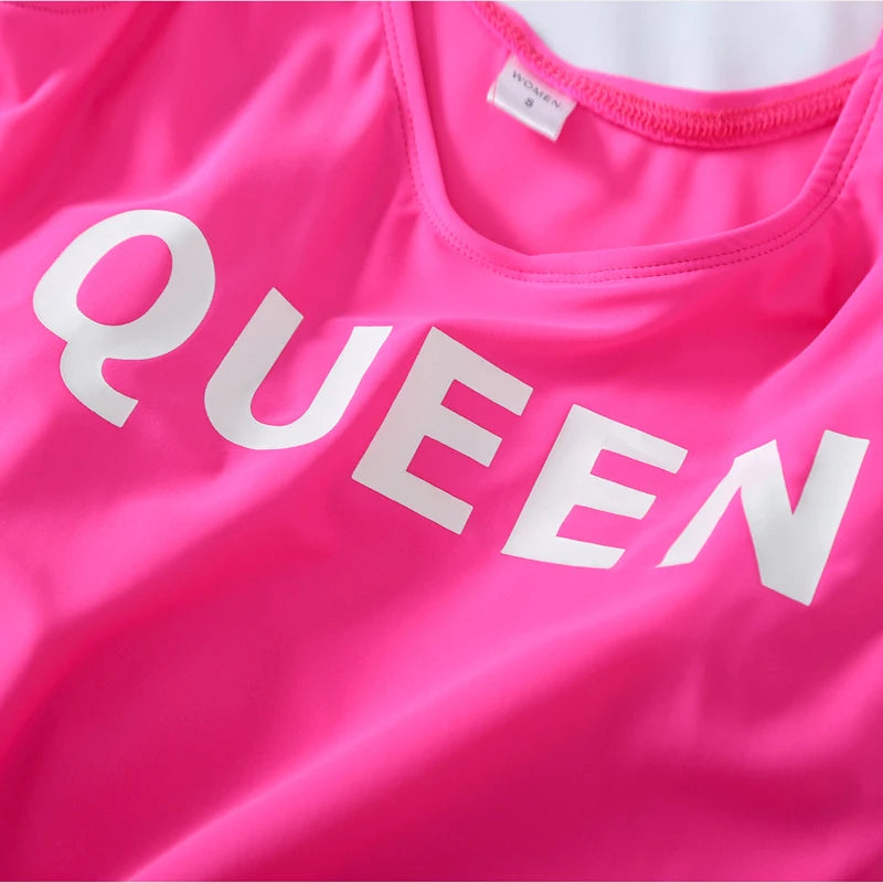 King Queen Swimsuit Family Matching Outfits One-Piece Mother Daughter Swimwear Beach Mommy and Me Clothes Father Son Swim Shorts