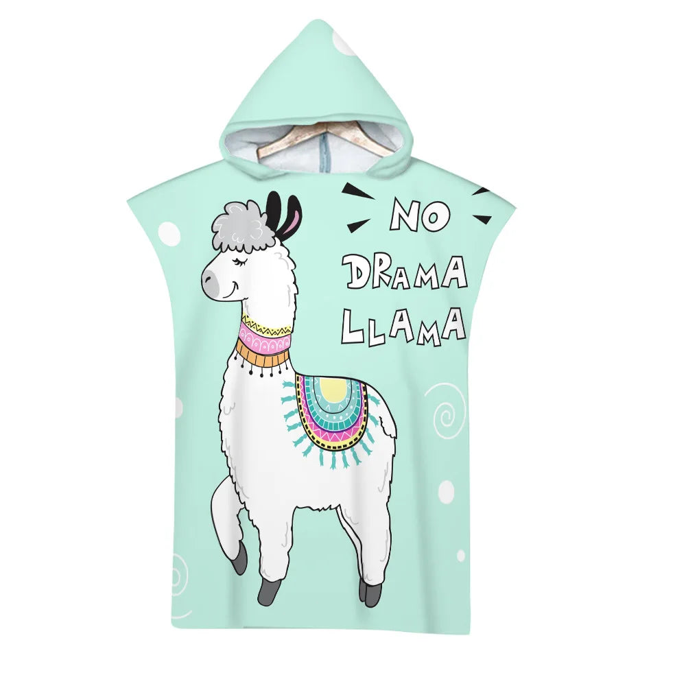 Adult Kids Beach Towel Quick Dry Hooded Cloak Children Women Large Bath Towels Sand Free Poncho Bathrobe For Summer Swim Surf