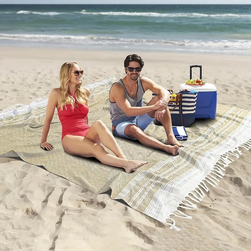 Extra Large Turkish Beach Towel Quick Dry Soft Sand Free Bohemian Blanket For Men Women Perfect Gift Vacation Pool Yoga