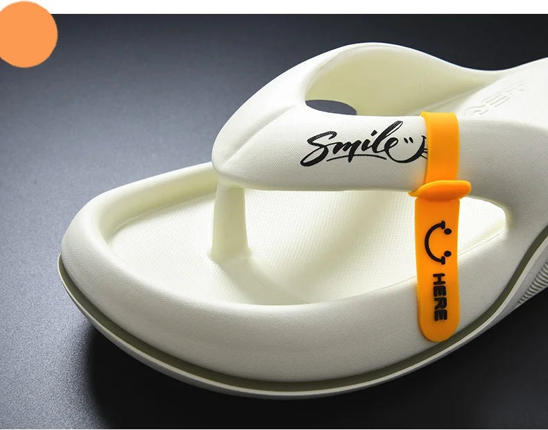 New Man Women Slippers Flip Flops Indoor Outdoor Beach Sandals Super Soft Bottom Slides Non-slip Thick Soled Men Slippers