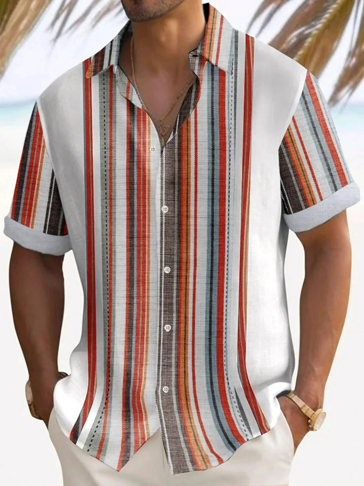 Men's Shirt 2024 Flower Pattern Short Sleeve Polo Neck Shirt Summer New Comfortable Fabric Hawaiian Shirt Plus Size XS-5XL