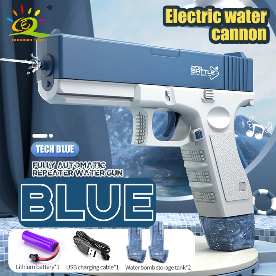 HUIQIBAOThe water gun summer water toy electric water spray gun is suitable for beaches swimming pools swimming and outdoor pa