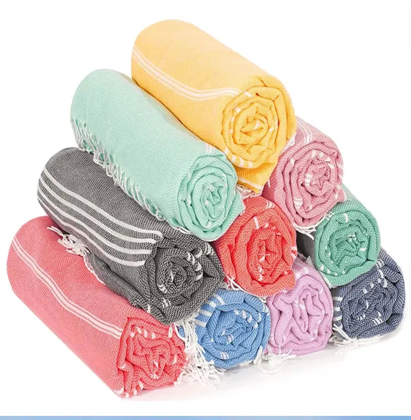 Turkish Beach Towel100x180cm100% Cotton Sand Free Quick Dry Swim Towel Extra Large Light Travel for Adults Beach Towel