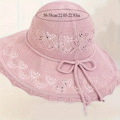 Korean-style new summer straw hat, sun protection hat, wavy beach hat for women