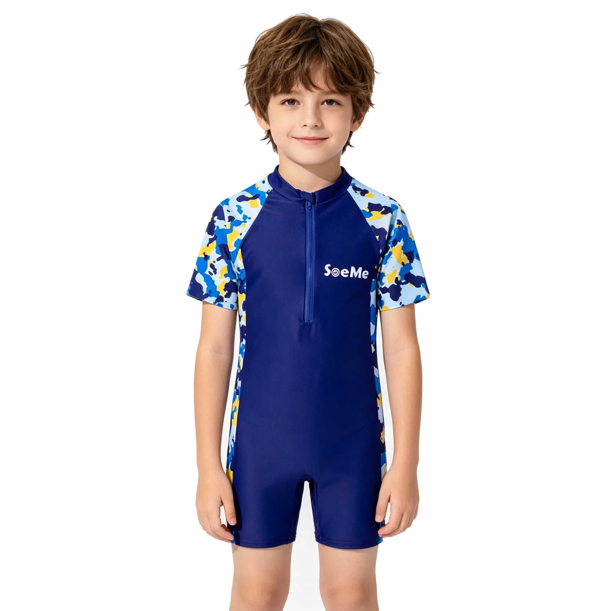 Girls Pink Sporty Striped One Piece Swimwear Summer Short Sleeve Zipper Rash Guard Kids Quick Dry Bathing Suit for Beach