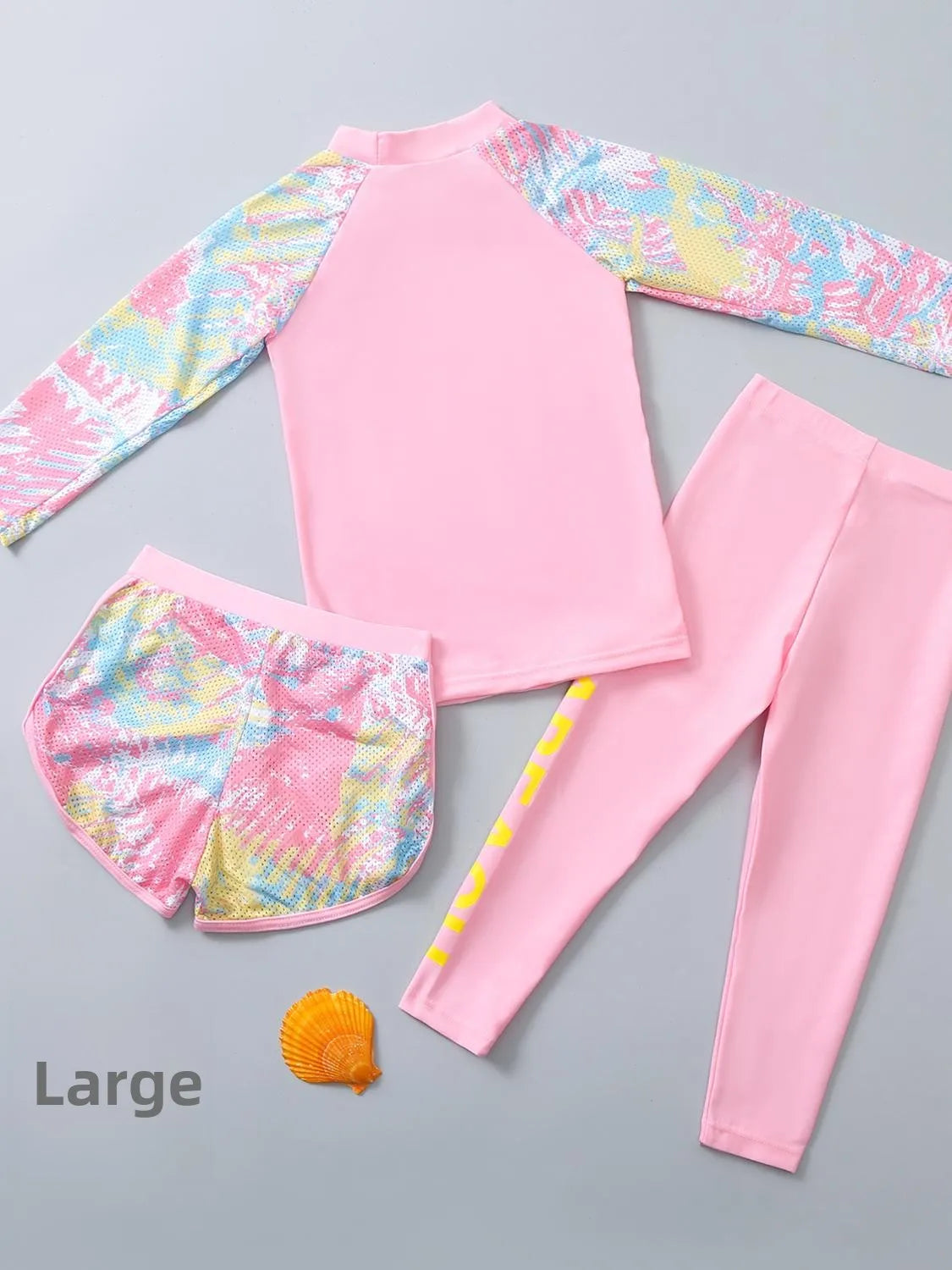 Korean Style Children's Swimming Suit Separate Quick Dry Sun Protection Baby Girl Boy Swimming Costume Set for Toddlers And Kids