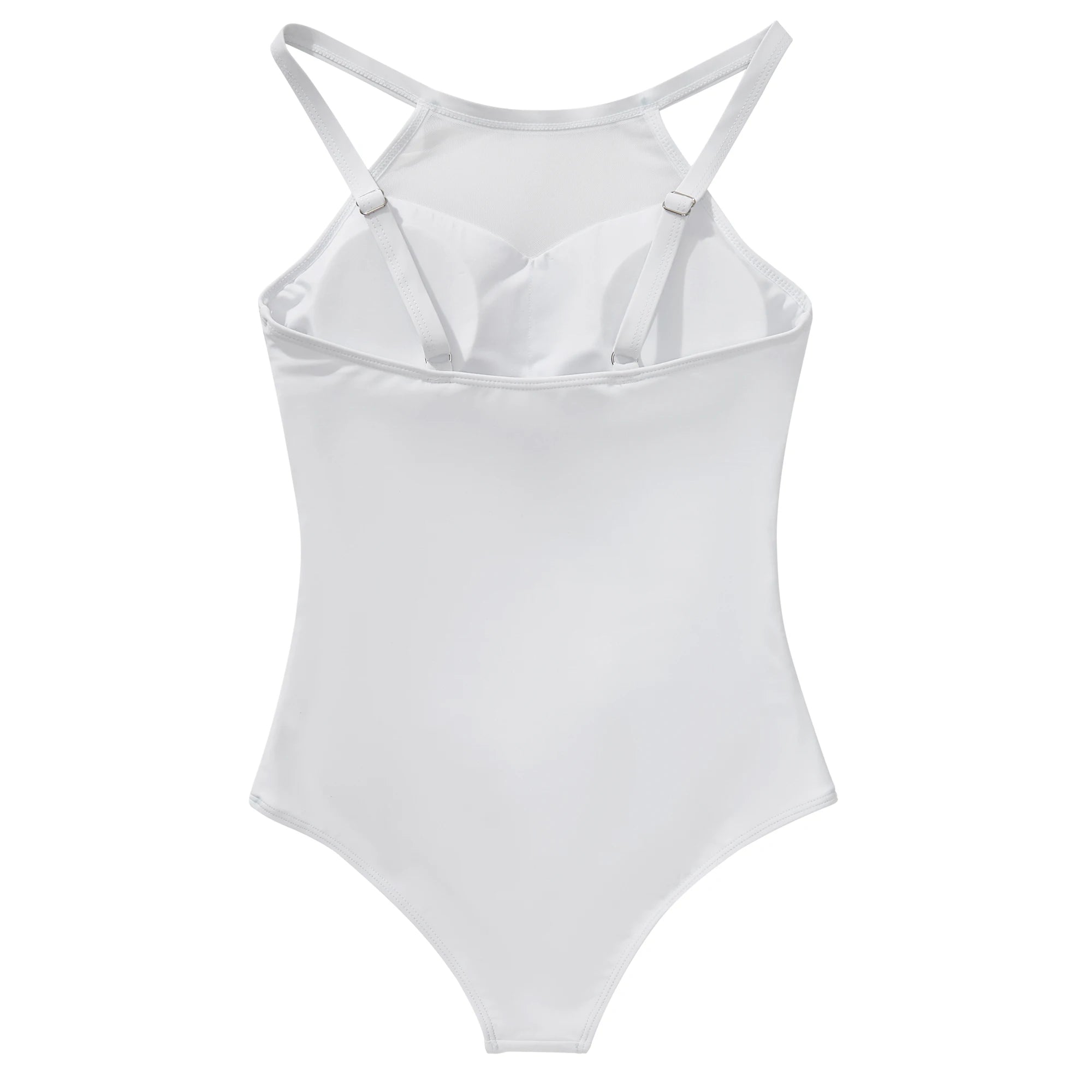 XL Size One Piece Swimsuit Women Mesh Hollow Out Swimwear For Women Solid Padded Push Up Plus Size Summer Bathing Suits Female