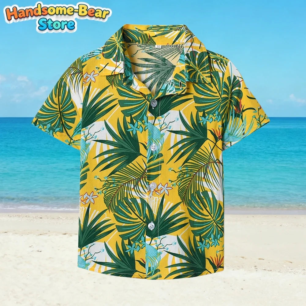 Hawaiian New Kids' Shirt Fashion Pattern 3D Print Shirt Summer Holiday Casual Harajuku t-Shirt Outdoors Simple Boys Girls Shirts