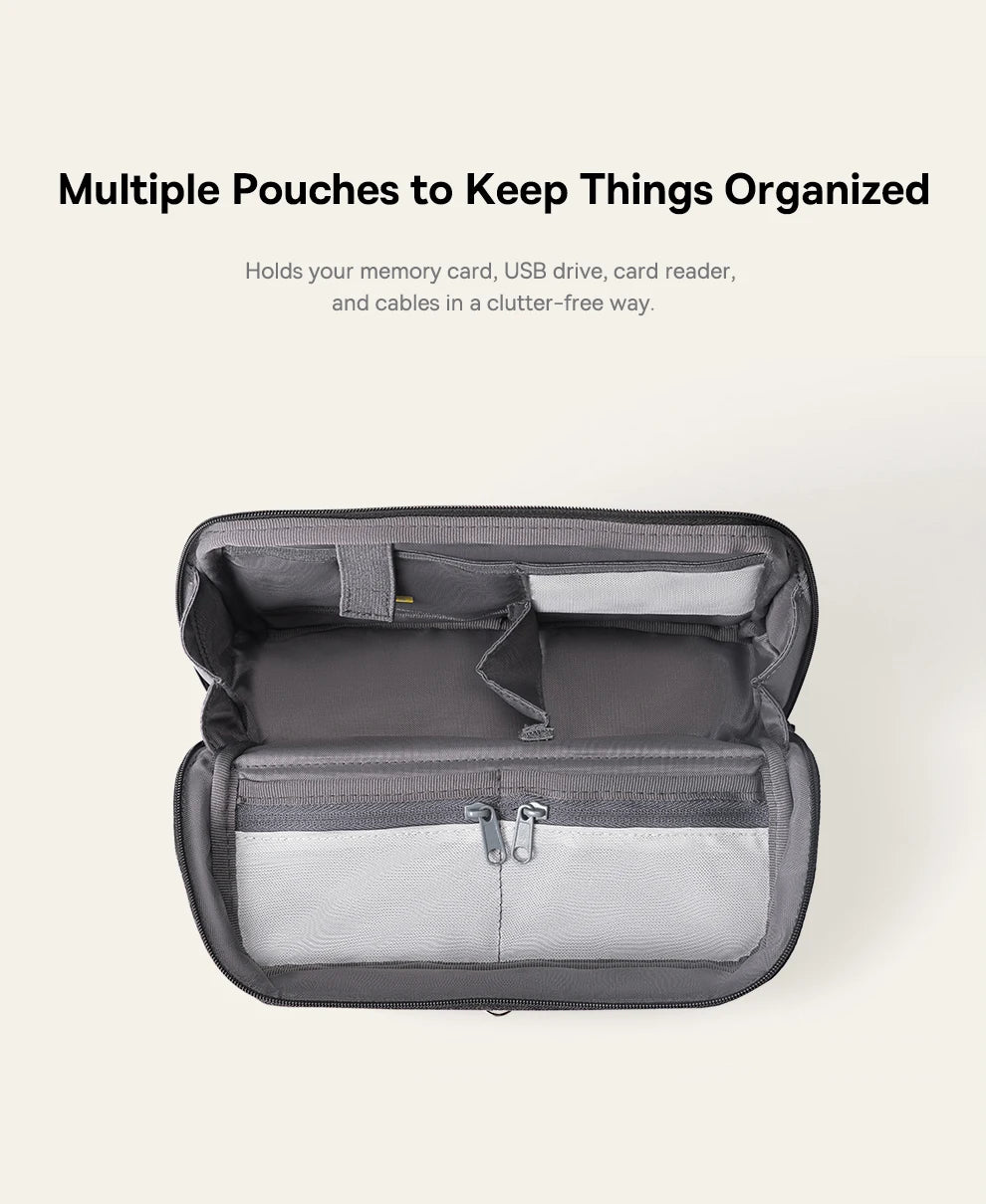 Baseus Phone Storage Bag for iPhone 17 Samsung Waterproof Digital Electronic Organizer Portable Power Bank Charger Camera Bag