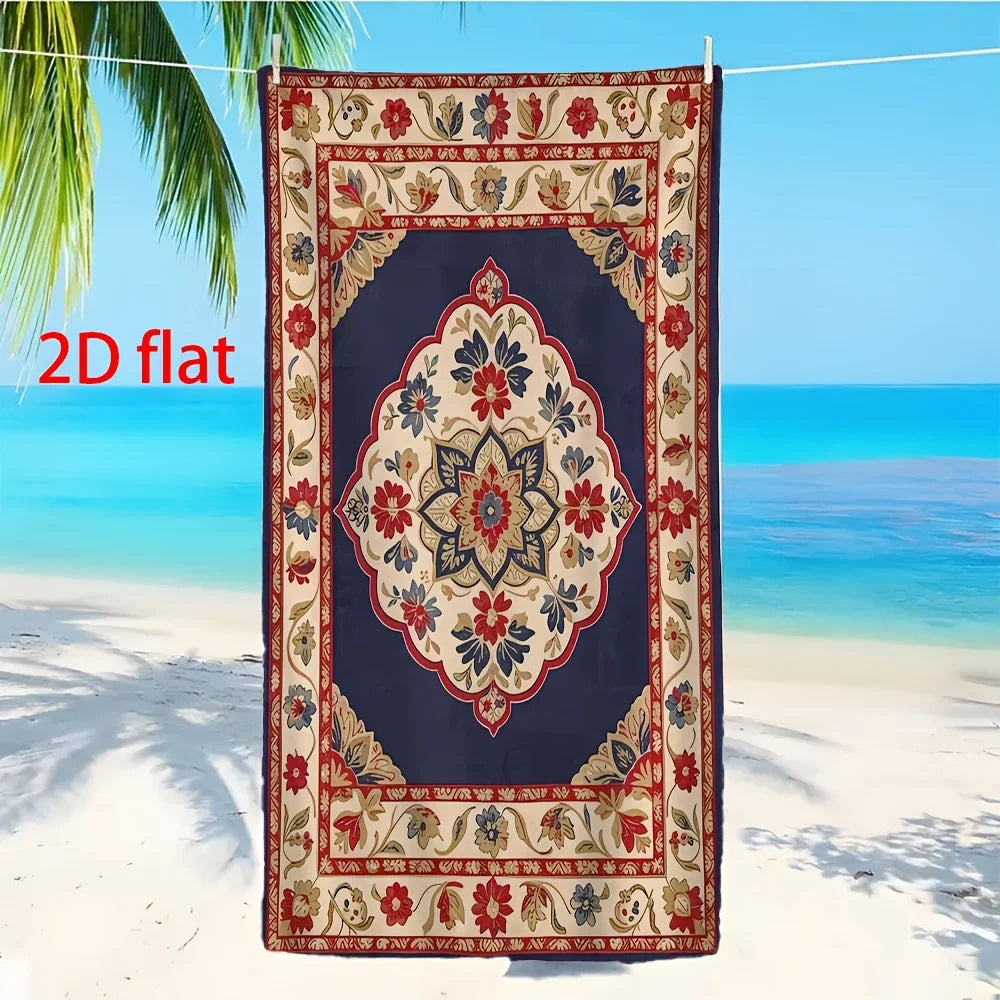 1pc Boho Mandala & Tropical Floral Print Extra Large Quick Dry Beach Towels Perfect choice for beach vacation party gifts