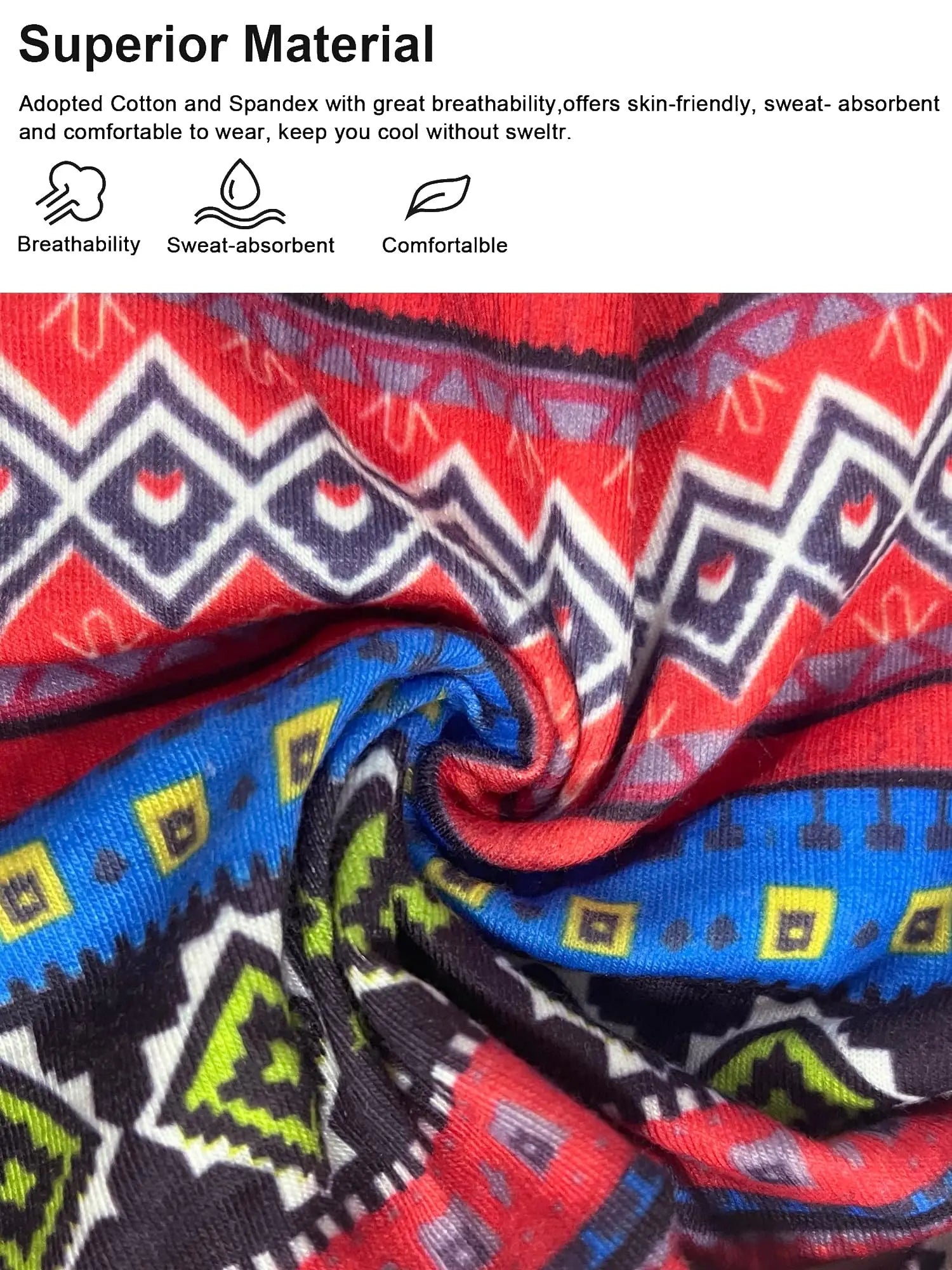 Boho African Headbands for Women Wide Cotton Turban Headwrap  Knot Elastic Hairbands Bandeau Sport Workout Yoga Hair Accessories