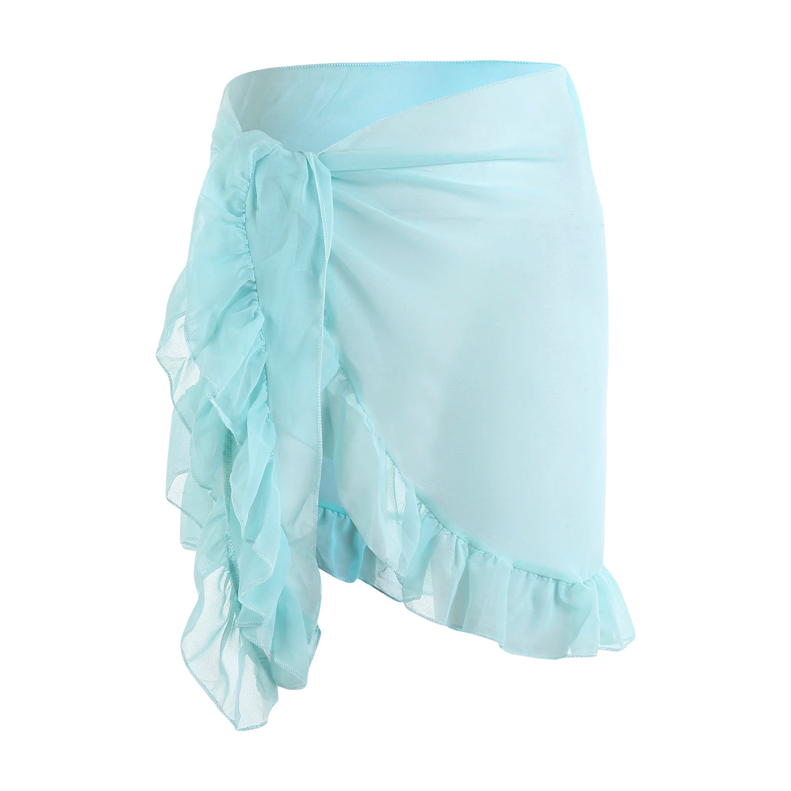Yiiciovy 2023 Women Cover-Ups Skirts Chiffon Swimwear Pareo Scarf Bikini Cover-Ups Wrap Kaftan Sarong Beach Sexy Skirts 9 Colors