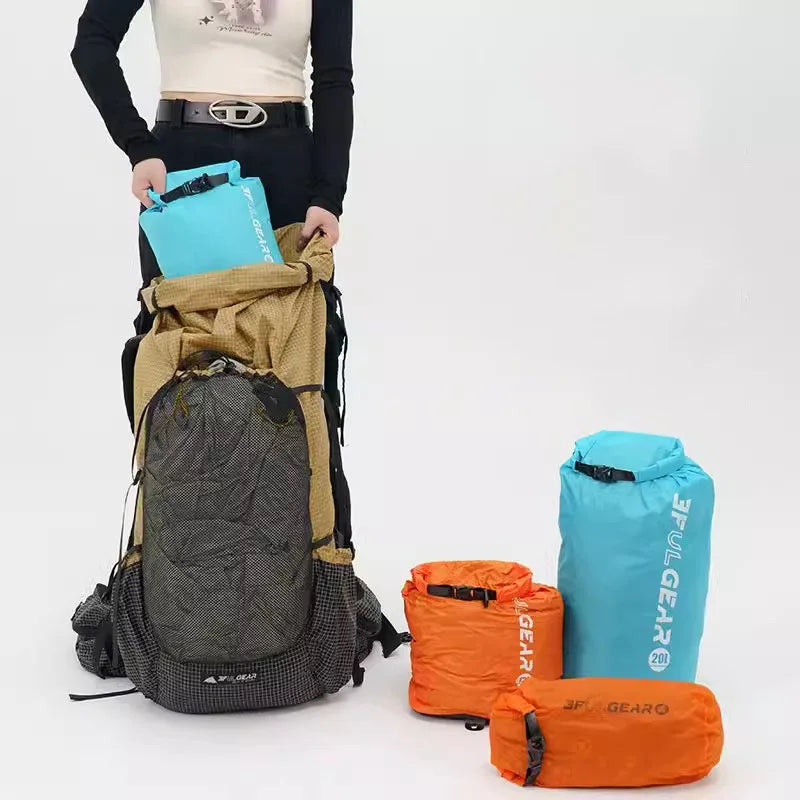 3F UL GEAR 12L 24L 36L Waterproof Bag With Air Valve Exhaust Drifting Swimming Bag Travel Storage Bags Outdoor Camping Equipment