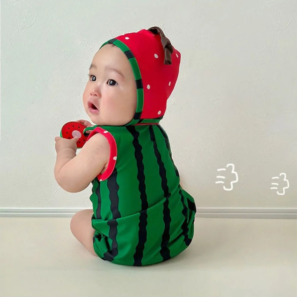 Newborn Clothes 2026 Summer New Baby Jumpsuit Ins Cute Fruit Shape  Swimwear Baby Boy's One Piece Clothes Swimsuit