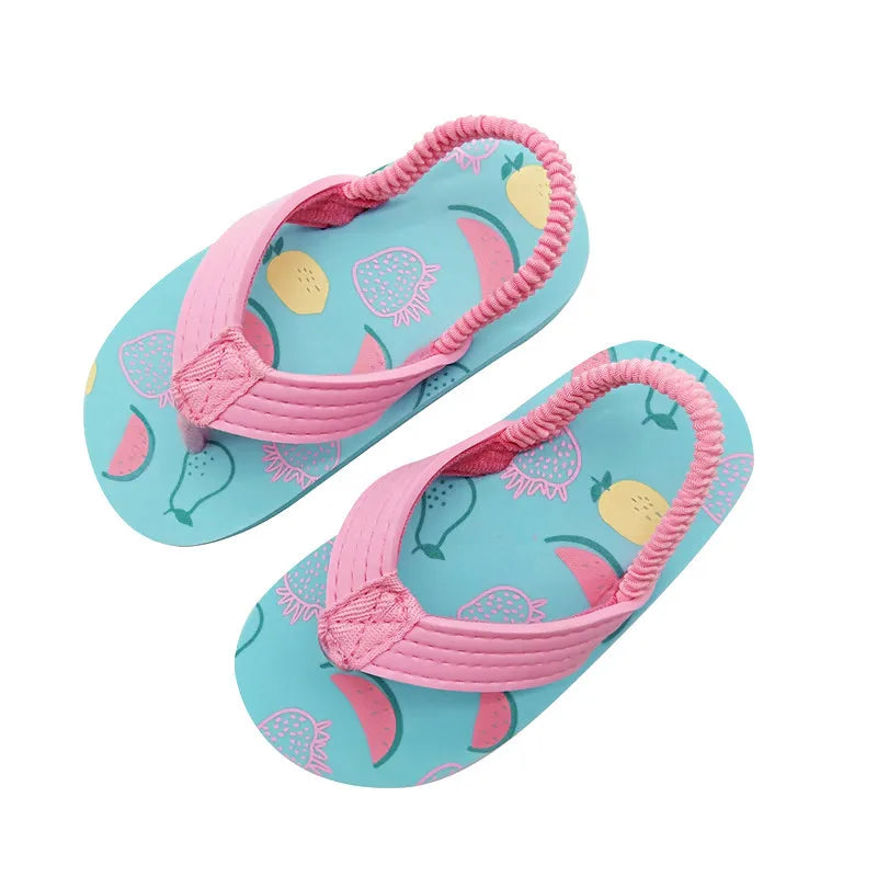 Summer Boys Girls Sandals Casual Children Kids Shoes Rubber Breathable Soft Open Toe Beach Sandals Cute Flip Flops Shoes Sandals