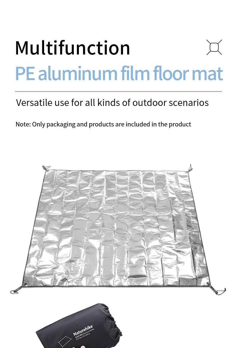Naturehike Camping Groundsheet Foam Foil Blanket Multifunctional PE Aluminum Foil Moisture Outdoor Beach Picnic Mat Waterproof
