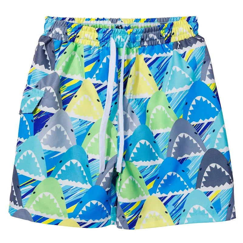 BAOHULU Kids Swim Shorts Cute Swimsuit Swimming Trunks Quick Dry Summer Swimwear Boys Beach Shorts Surf Board Male Clothing Pant