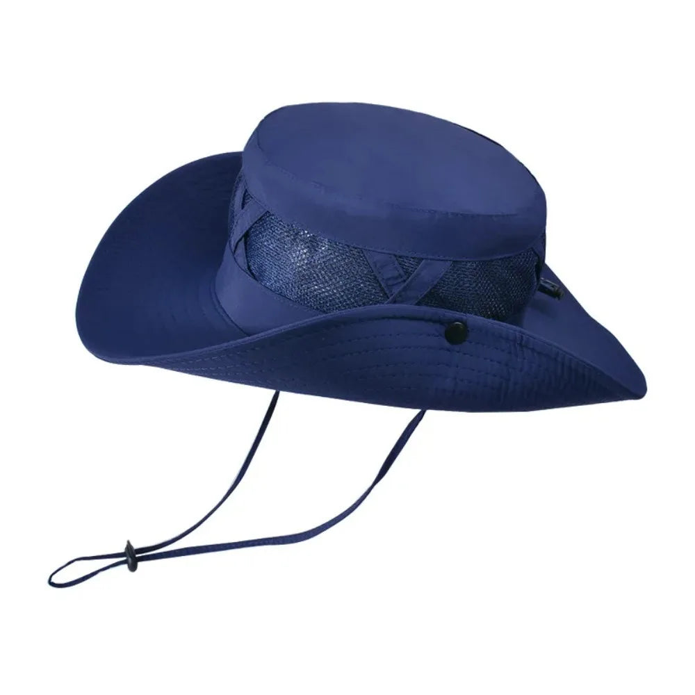 Men's 100% Nylon Fisherman Hat Spring/Summer Big Eaves Breathable Sunshade Sunscreen Fishing Cap